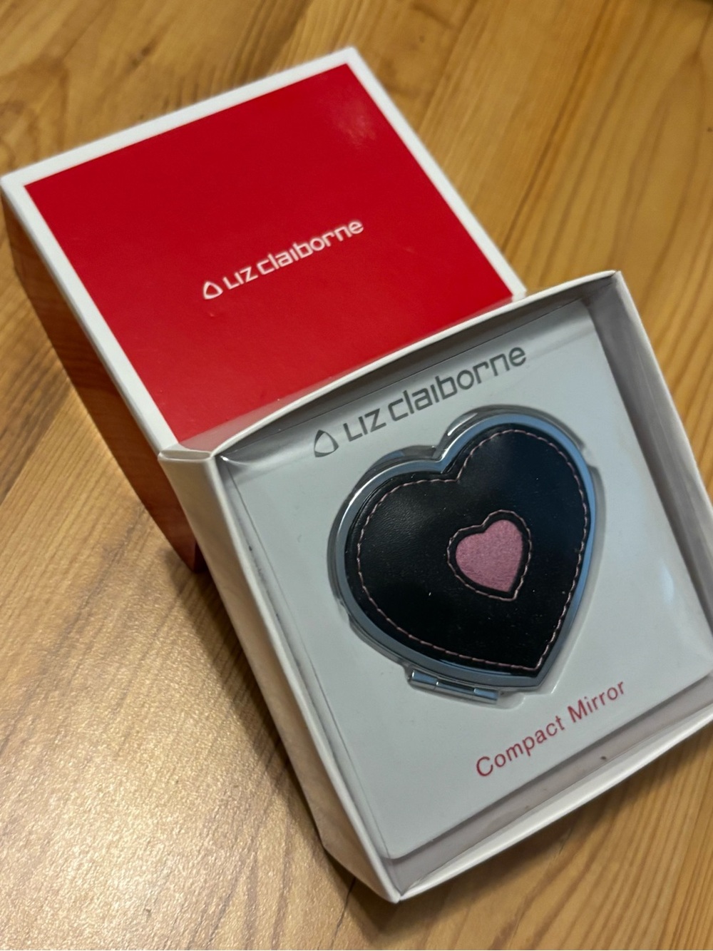 NWT Liz Claiborne 2000s Y2K mirror heart brown pink